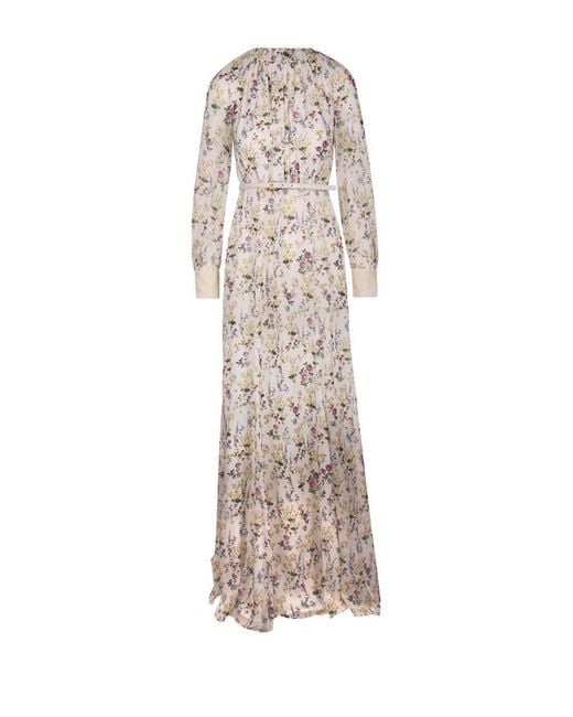 オールインワン・サロペット Max Mara Floral-Printed White Silk ette Dress max-mara-multicoloured-Licenza