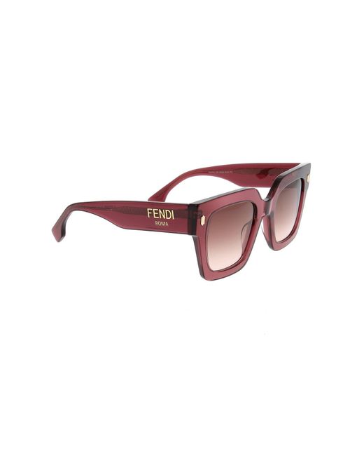 Fendi Pink Square Frame Sunglasses