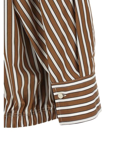 Brunello Cucinelli Brown Cotton Blouse