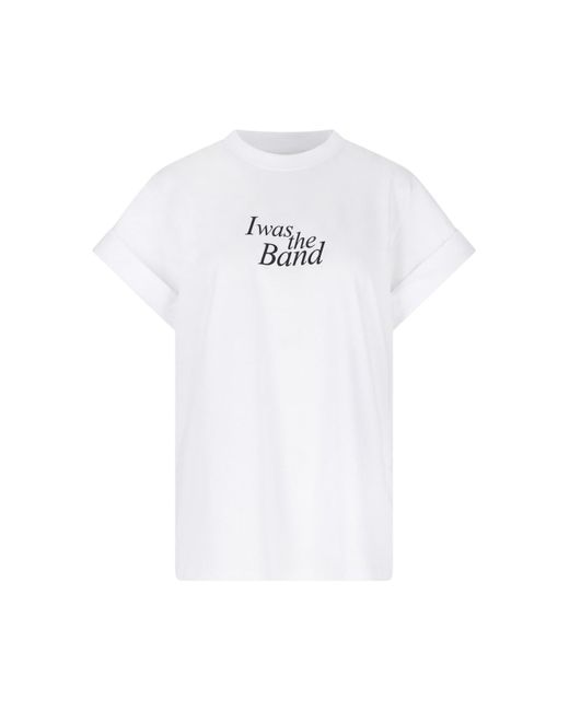 Victoria Beckham White 'slogan Print' T-shirt