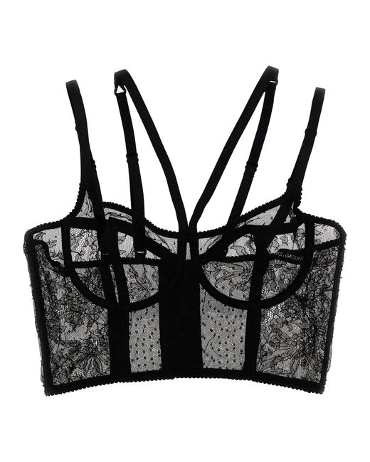 Dolce & Gabbana Black Lace Bra Underwear, Body