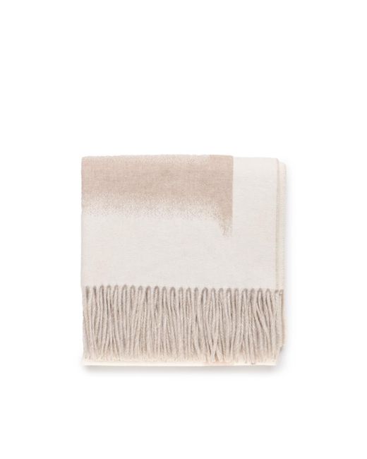 Loewe White Wool And Cashmere Scarf