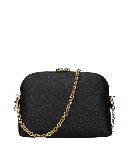 Dolce & Gabbana Black Shoulder Bags Leather