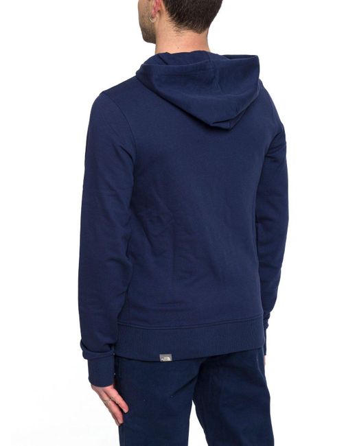 The North Face Blue Logo Printed Zip-up Hoodie for men