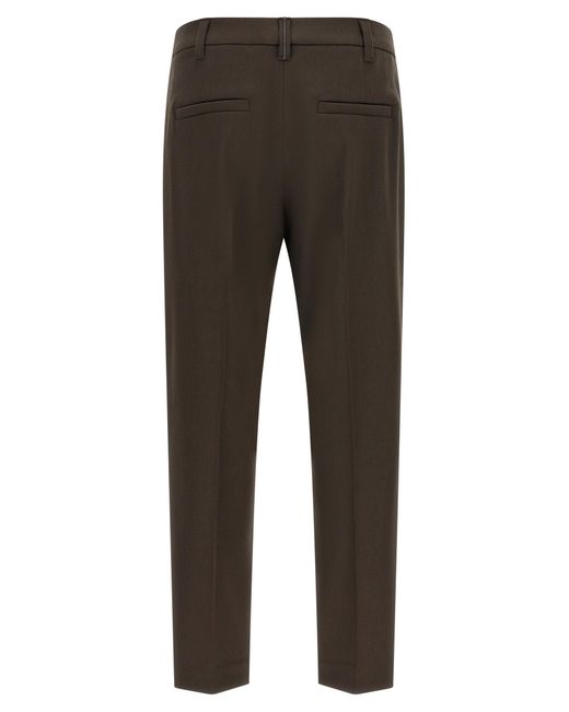 Brunello Cucinelli Gray Virgin Wool Dress Pants