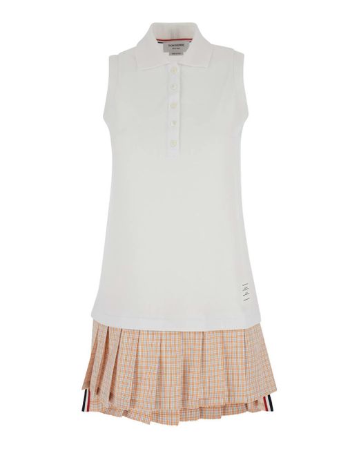 Thom Browne White Mini And Polo Dress