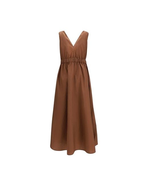 Brunello Cucinelli Brown Polyamide Casual Dress