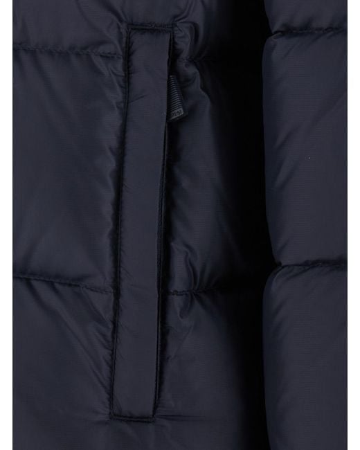 Aspesi Blue Puffer Jacket Tech Fabric Polyester Padded & Down for men