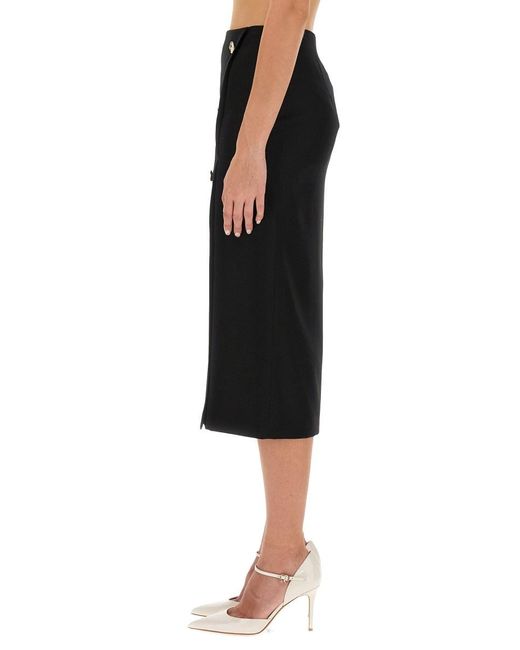 Nina Ricci Black Gabardine Skirt