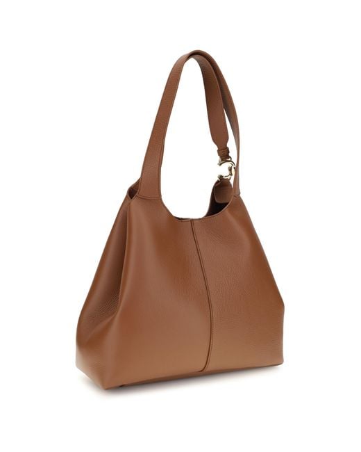 Coccinelle Brown Large C-Easy Tote Bag Calf Leather Bos Taurus Shoulder