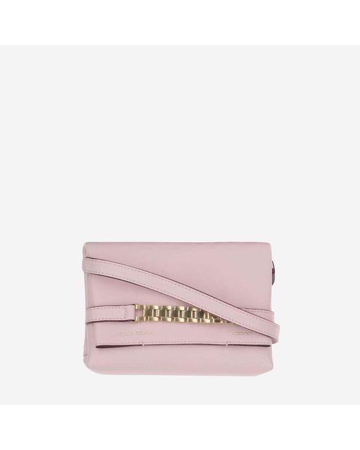 Victoria Beckham Pink Shoulder Bag With Chain