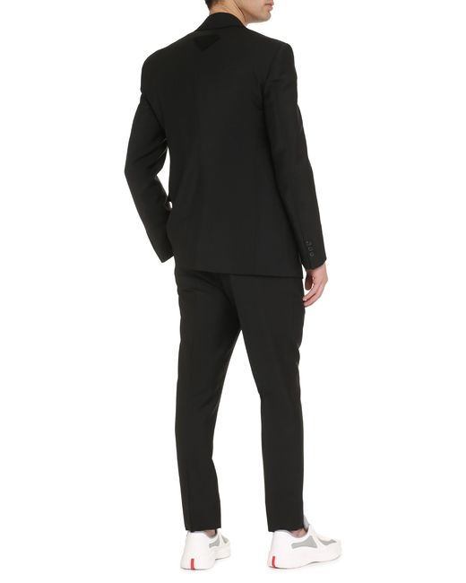 Prada Black Notched Lapel Blazer for men
