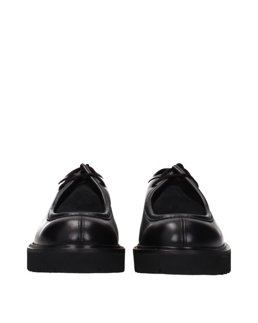 Max Mara Black Derby Track Leather