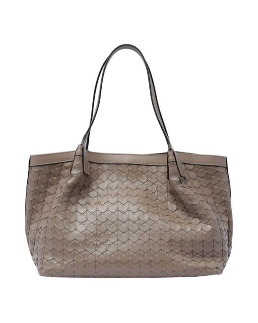 Serapian Gray Secret Mosaico Tote Bag