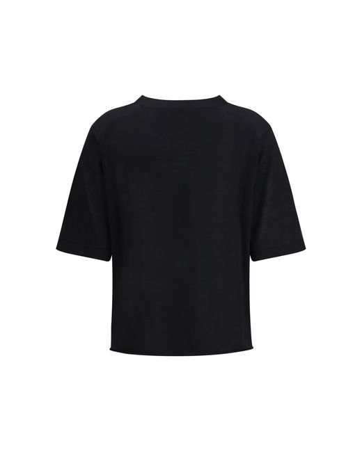 Loulou de Saison Black Nala T-Shirt Kashmir/Capra Hircus T-Shirts