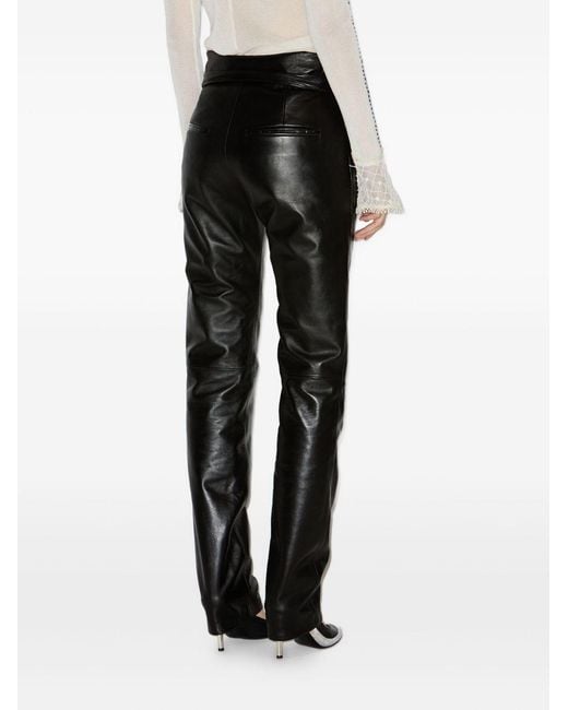 Isabel Marant Gray Chazia Leather Trousers