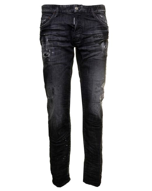 DSquared² Cool Guy Grey Denim Jeans With Ripped Inserts Dquared2 in ...