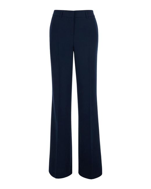 Le Plain Blue Straight Trousers