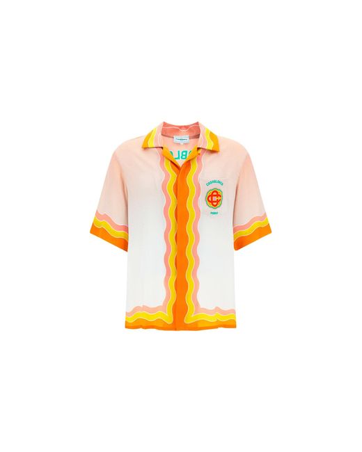 CASABLANCA Orange Shirt for men