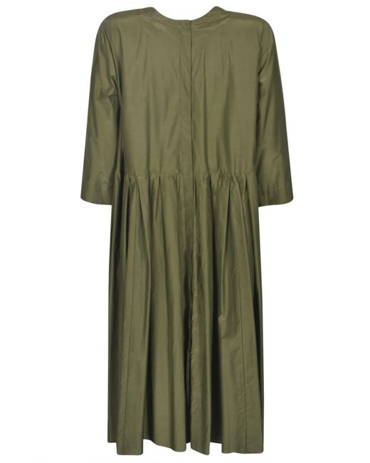 Max Mara Green Round Neck Oversized Dress