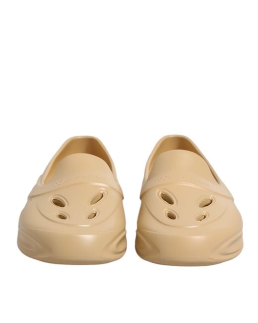 Dolce & Gabbana Natural Rubber Slides Low Top Sneakers Shoes Tb+Tu for men
