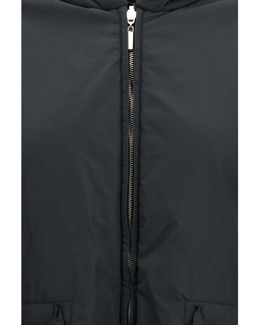 Max Mara Blue Reversible Padded Parka Outer: Polyester Puffer Jackets