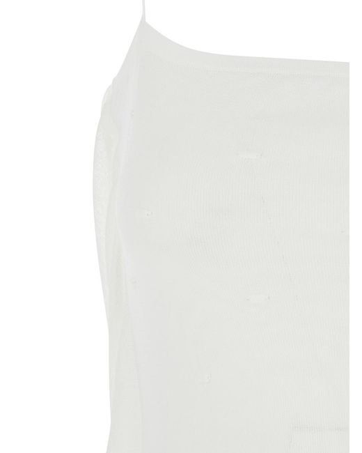 Jacquemus White Dress With Straight Neckline