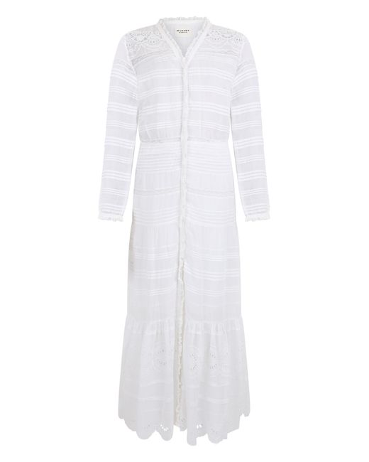 Isabel Marant White Long Dress Cotton