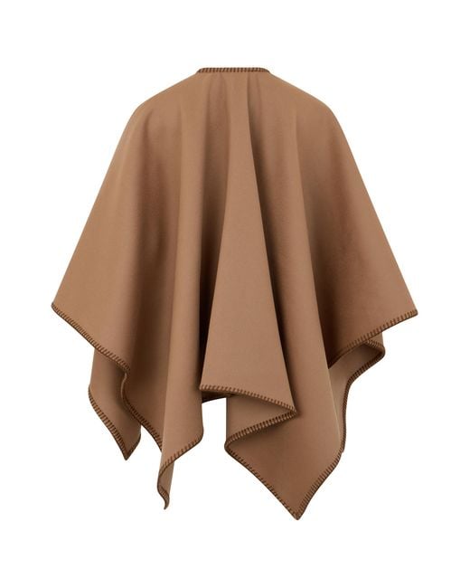 Max Mara Brown Cape Classic Virgin Wool Capes