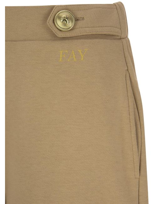Fay Natural Sweatshirt Bermuda Shorts