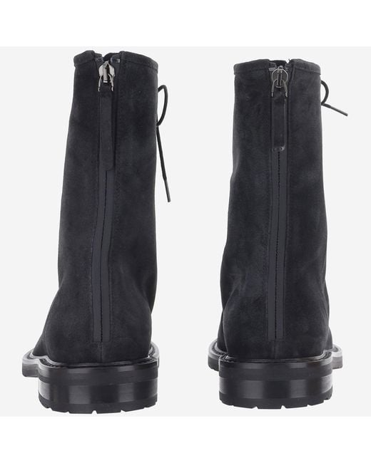 LEGRES Blue Ankle Boots Suede