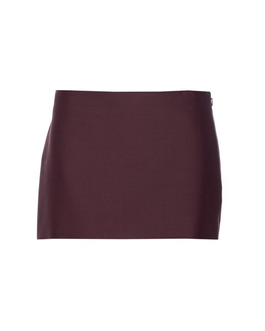 Khaite Purple Jett Skirt