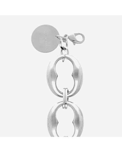 Vanessa Baroni White Bracelet Turtle Metal