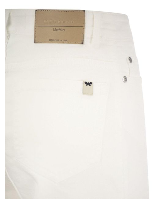 Weekend by Maxmara White Logo Patch Cropped Jeans