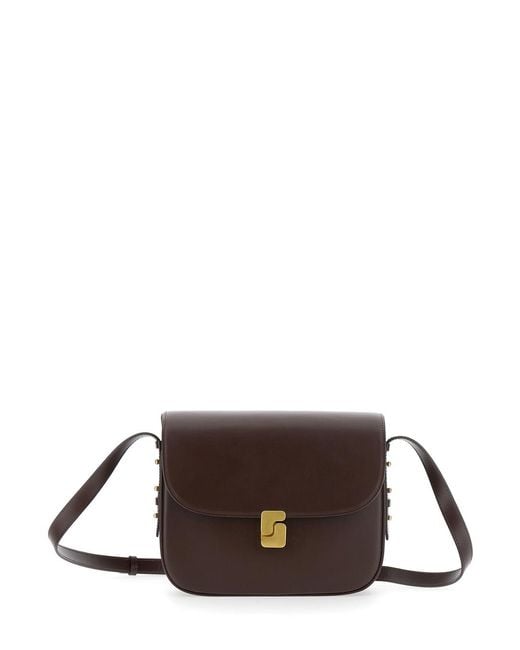 Soeur Brown Shoulder Bag Bellissima Maxi Leather