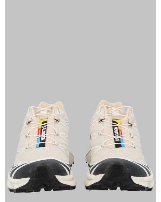 Salomon White Sneakers Xt-6 Rainy Synthetic Trainers