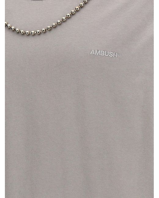Ambush Gray 'Ballchain' T-Shirt for men