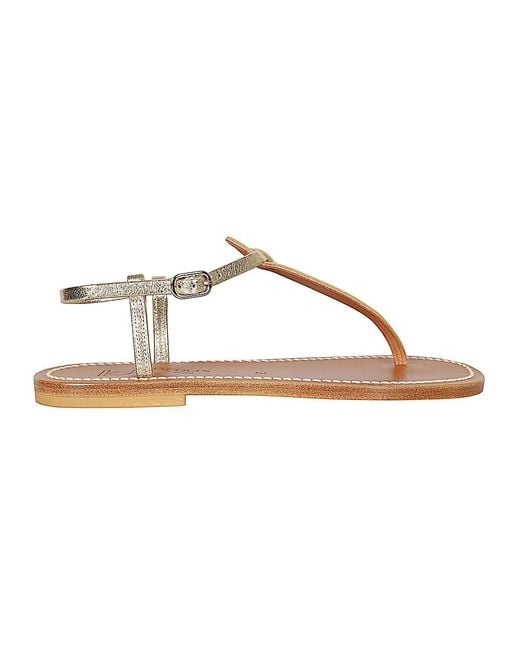 K. Jacques Metallic Sandals Leather