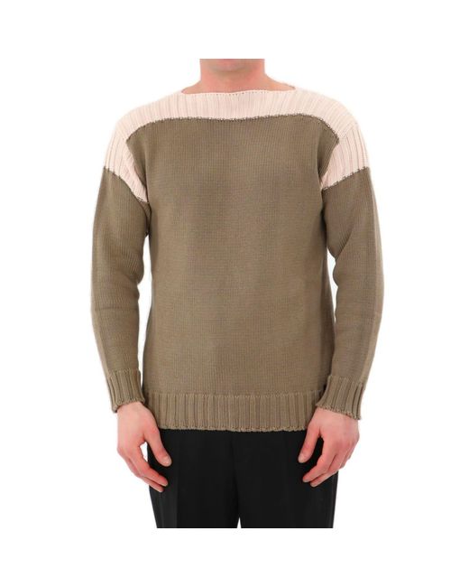 Fendi Brown Cotton Pullover for men