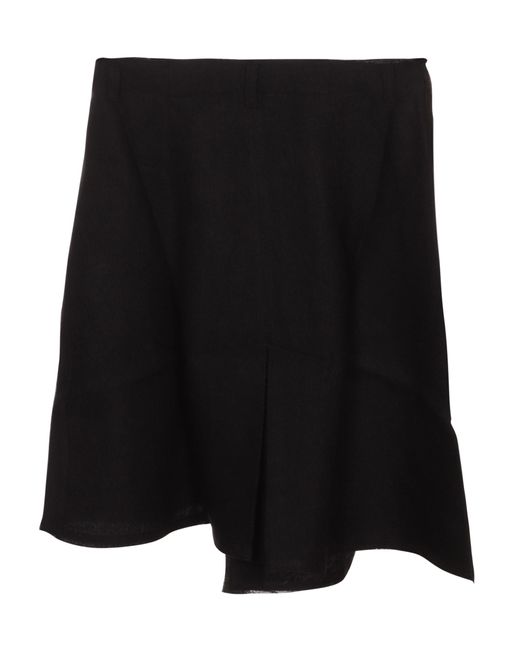 Our Legacy Pleated Wrap Skirt in Black | Lyst