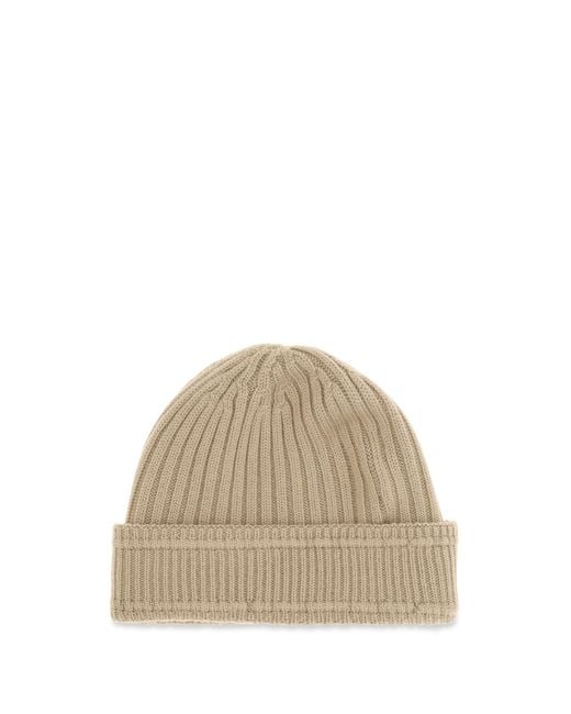 Burberry Natural Wool Beanie Merino Ovis Aries Hats E Hairbands for men