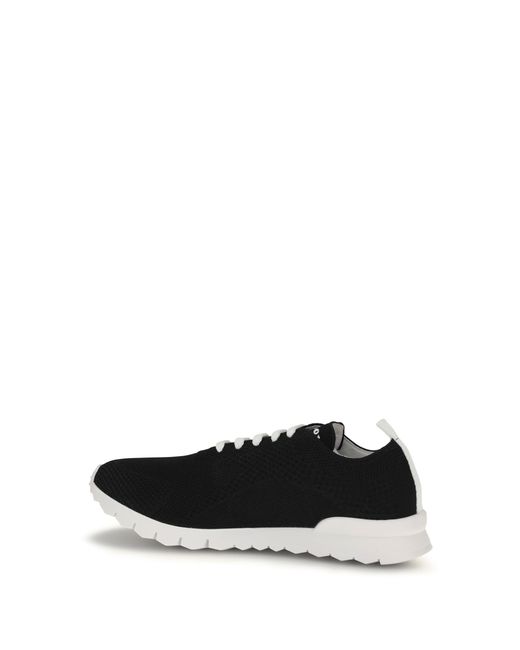 Kiton White Sneakers Fabric Upper: Trainers for men