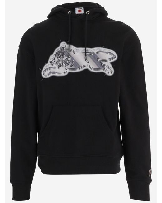 ICECREAM Blue Cotton Hoodie Sweatshirts for men