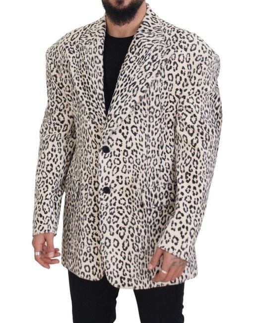 Dolce & Gabbana Gray Elegant Slim-Fit Blazer for men