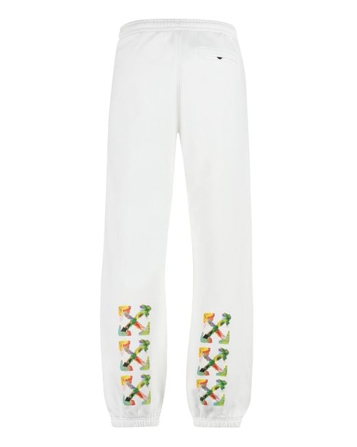 Off-White c/o Virgil Abloh White Cotton Jersey Sweatpants Track Pants for men