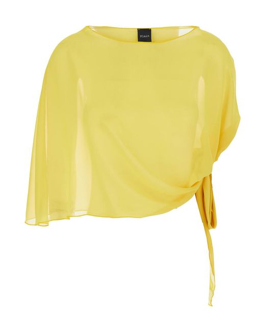 Le Plain Yellow Stole With Side Knot