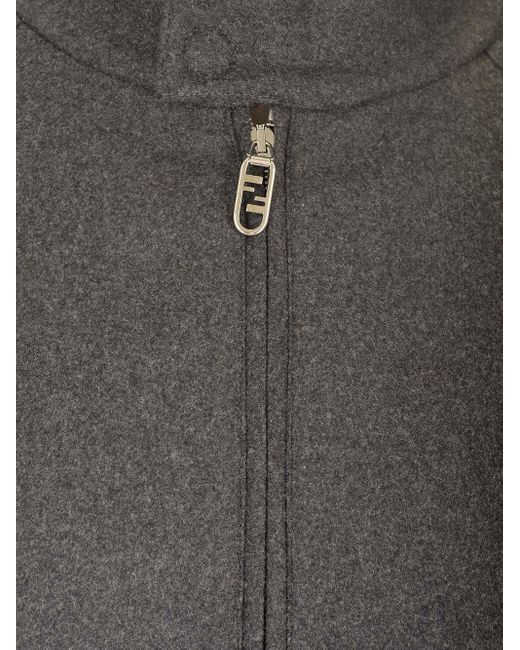 Fendi Gray Bomber Jacket for men