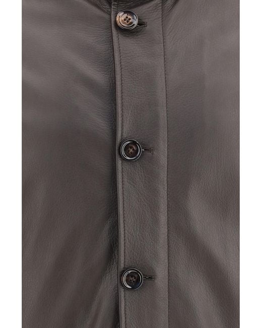 Moorer Gray Cleros P1 Shearling Down Jacket for men