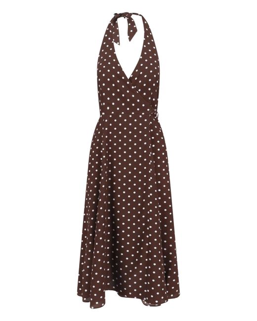P.A.R.O.S.H. Brown Dresses Silk