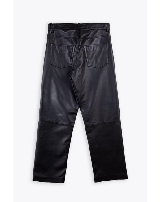 sunflower Gray Loose Leather Leather Loose Pant for men